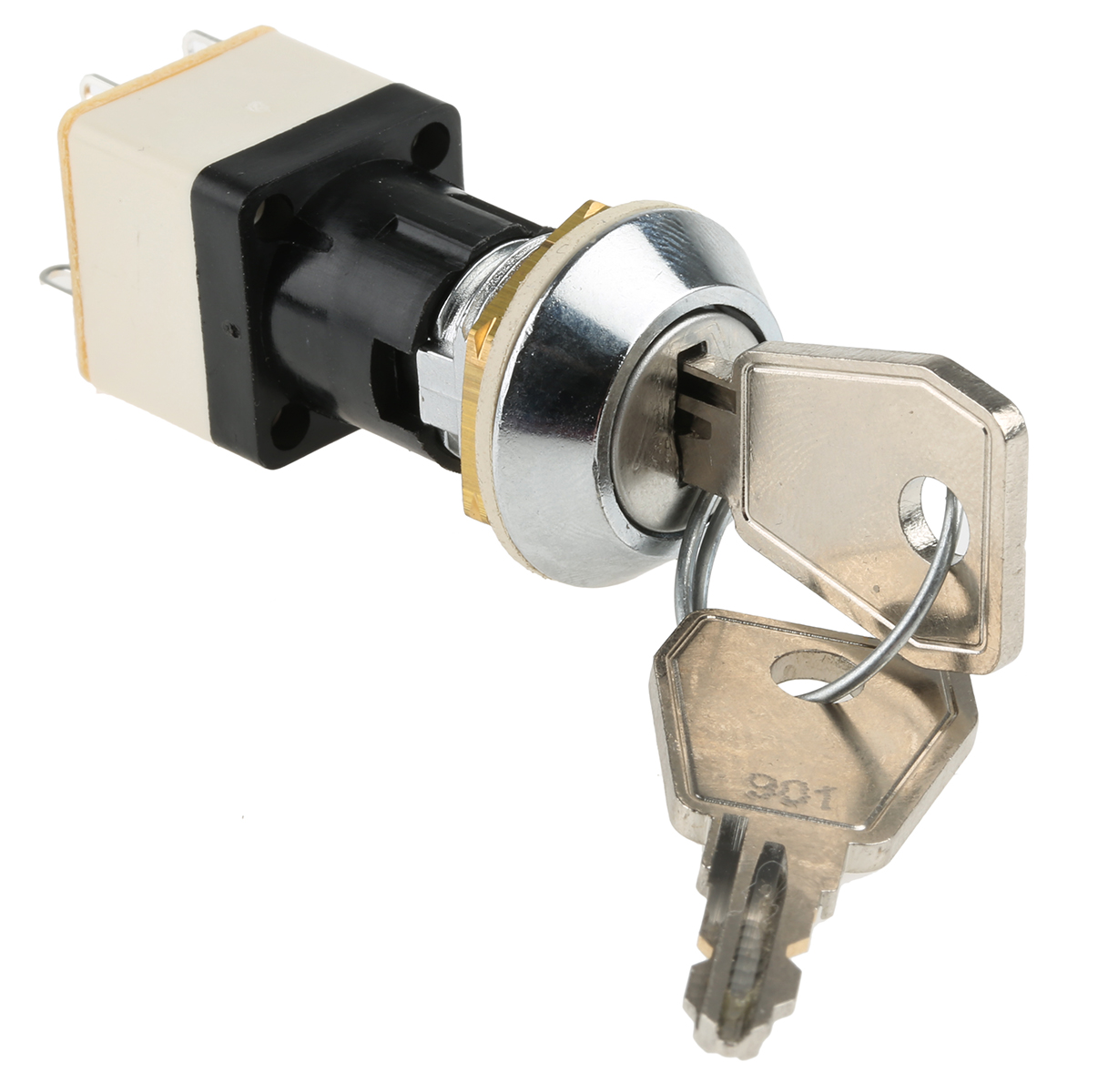 Lorlin IP67 Key Switch, DPST, 4A 2-Way