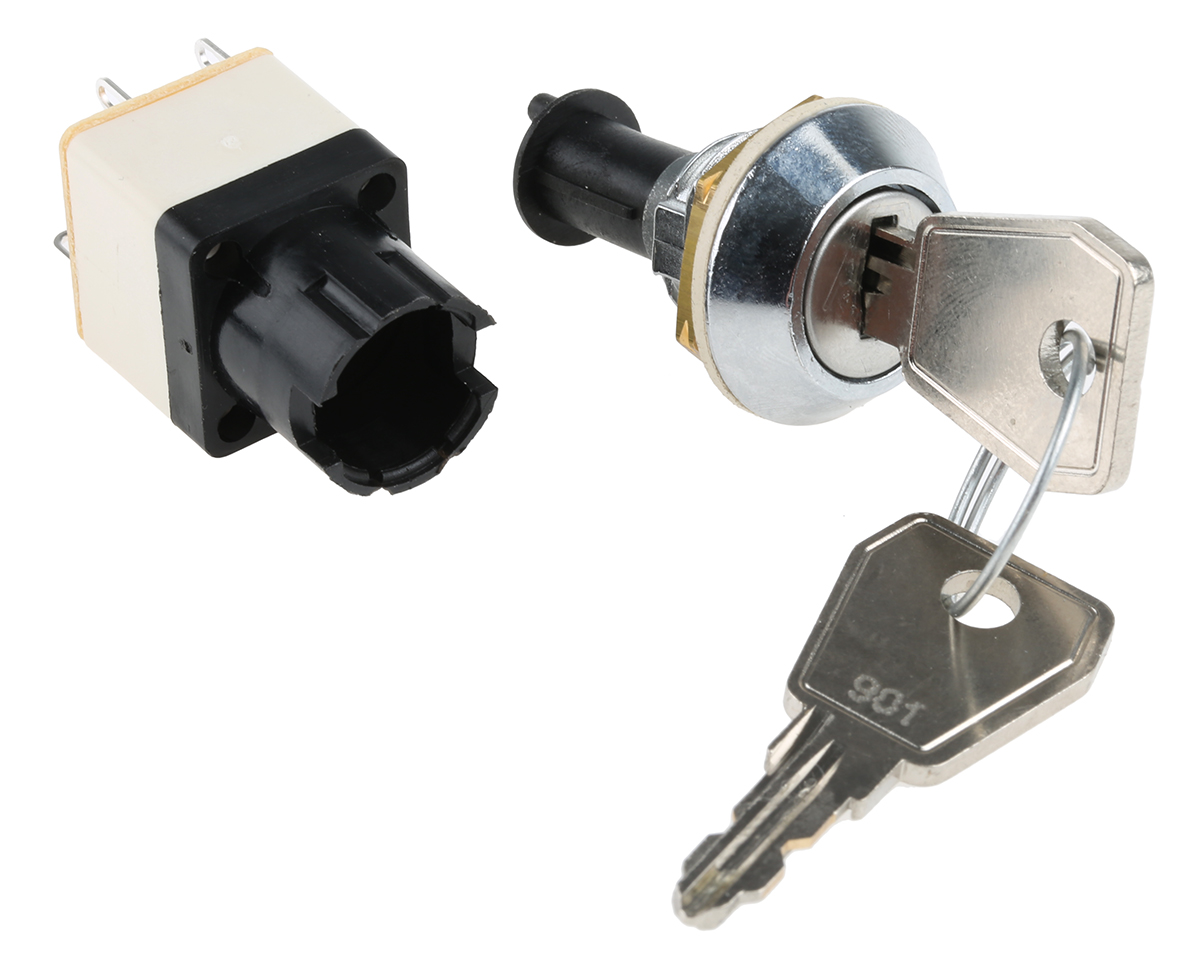 wrlm-5-s-s Lorlin IP67 Key Switch, DPST, 4A 2-Way