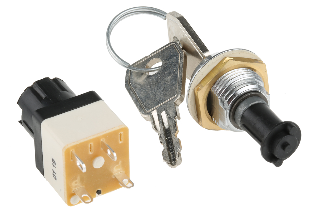 wrlm-5-s-s Lorlin IP67 Key Switch, DPST, 4A 2-Way