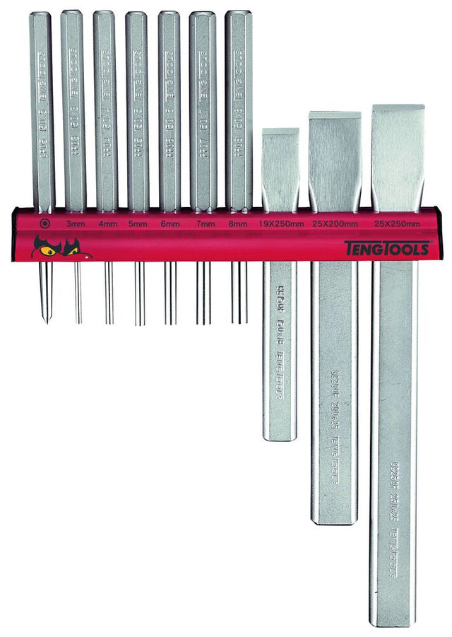 Teng Tools 10-Piece Tool Set, Pin Punch
