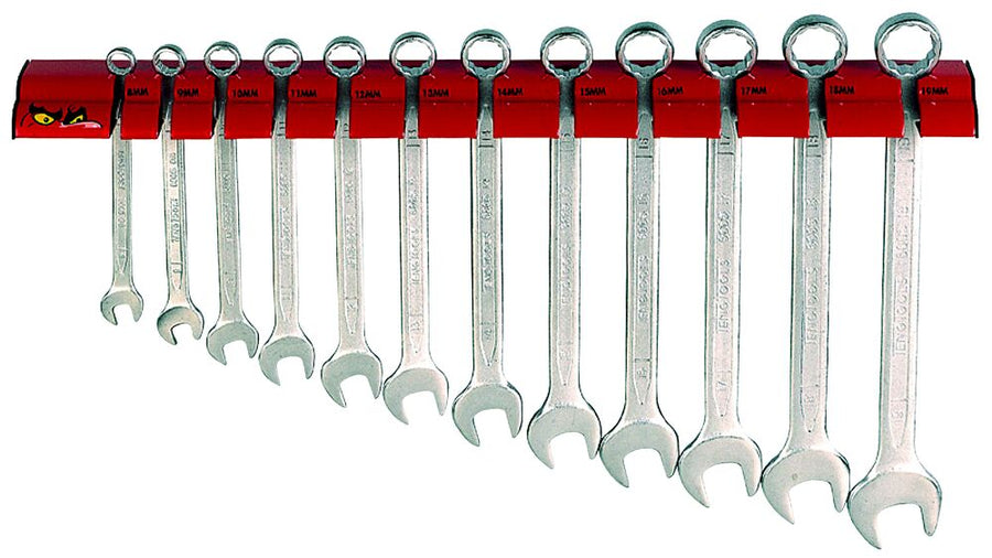 Teng Tools 12-Piece Spanner Set, 8 to 19 mm, Chrome Vanadium