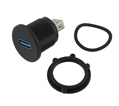 E-Pro Plastic USB Panel Jack USB 3.0 Head Female A Back Male A
