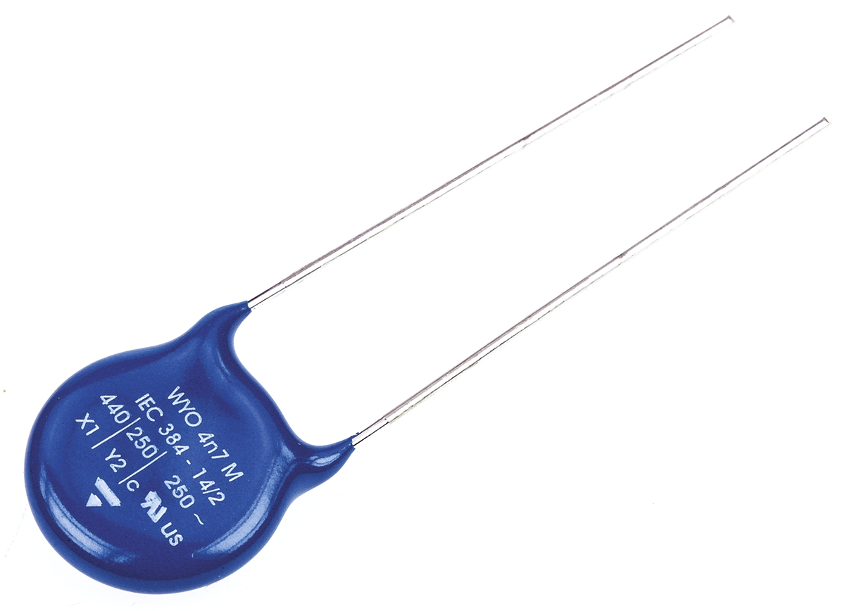 Vishay Single Layer Ceramic Capacitor 4.7 nF 400V ac ±20 % Y5U Dielectric, WYO, Through Hole 125 °C Max Op. Temp.