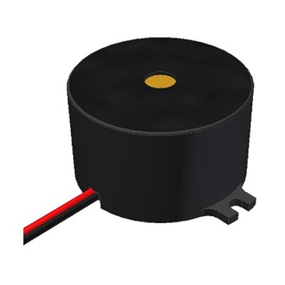 PUI Audio 106 dBA Flange, Flange Continuous Internal 23 mm Piezo Buzzer Component 12 mm 1.5 V dc Min 12V dc Max