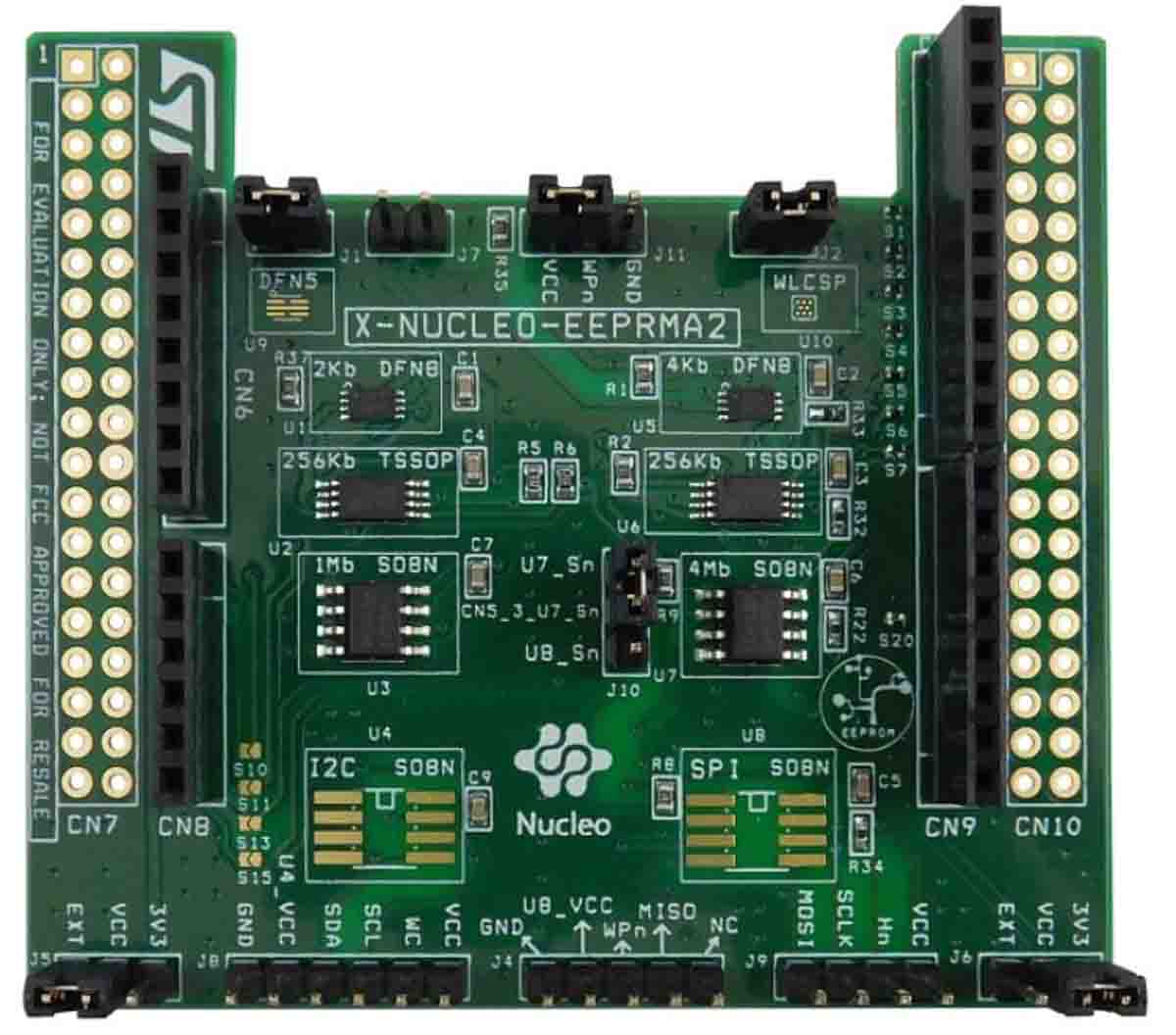 STMicroelectronics X-NUCLEO-EEPRMA2 Standard I²C and SPI EEPROM Memory Expansion Board Based on M24xx and M95xx Series