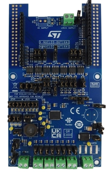 STMicroelectronics ST Industrial Digital Output Expansion Board Arduino Uno R3 Expansion Board X-NUCLEO-OUT16A1