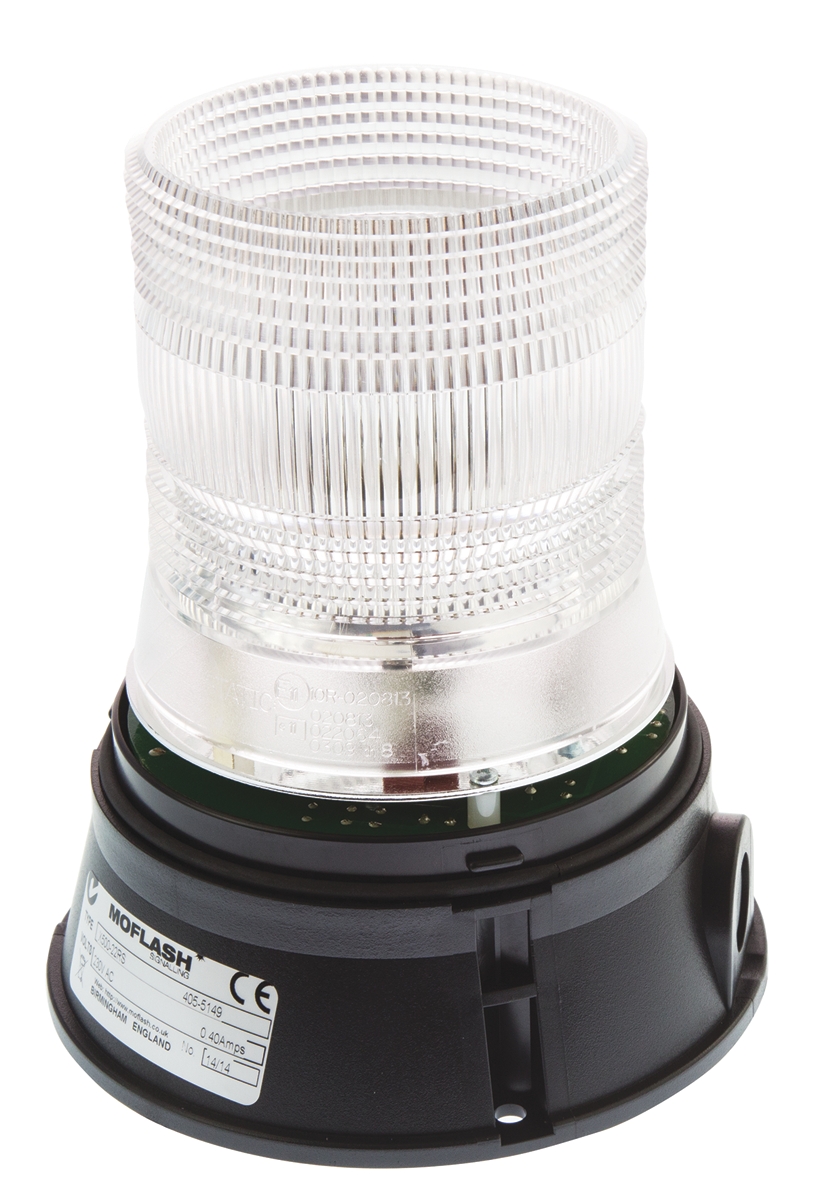 Moflash X500-21SU Series Blue, Amber, Green, Red, Clear Flashing Beacon 230V, Xenon Bulb Surface, IP65