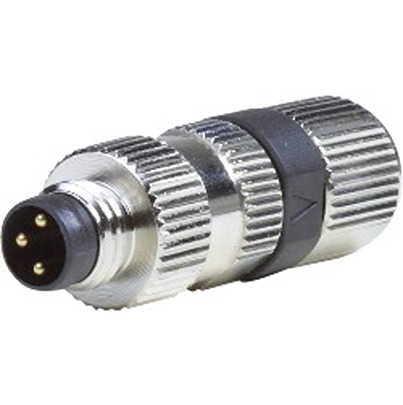 B&R Male 3 way M8, Straight to Connector