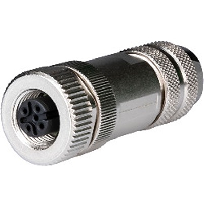 B&R Male 5 way Straight to Female 5 way M12 Connector