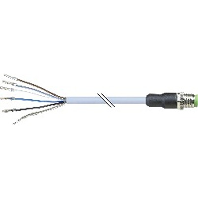 B&R Male 5 way Straight to 5 way Unterminated Actuator/Sensor Cable, 20 m