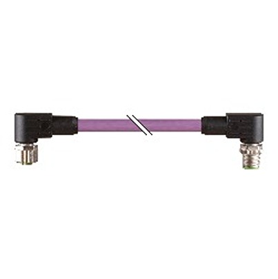 B&R Male 5 way Right Angle to Female 5 way Open Actuator/Sensor Cable, 10 m