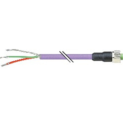 B&R Male 5 way 5-Pin Socket to Female 5 way Unterminated Actuator/Sensor Cable, 50.0 m