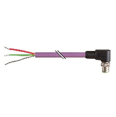 B&R Male 5 way Right Angle to Female 5 way Unterminated Actuator/Sensor Cable, 5 m