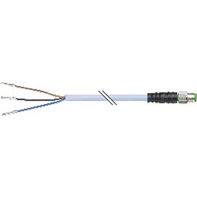 B&R Male 3 way Straight to 4 way Unterminated Actuator/Sensor Cable, 20 m
