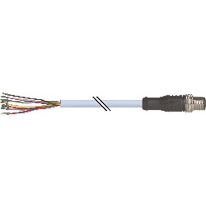 B&R Male 12 way Straight to Unterminated Actuator/Sensor Cable, 10 m