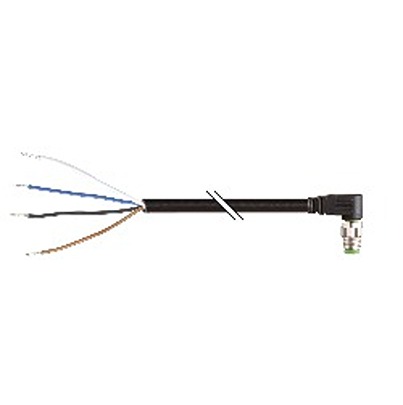 B&R Male 4 way Right Angle to 4 way Unterminated Actuator/Sensor Cable, 5 m