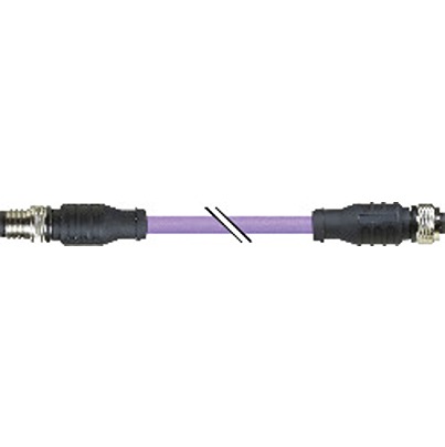 B&R Male 4 way Straight to Female 4 way Open Actuator/Sensor Cable, 5 m
