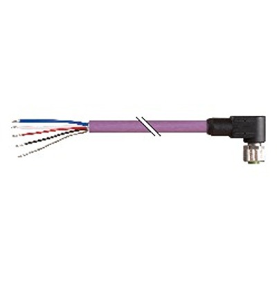 B&R Female 4 way M12 to 4 way Unterminated Actuator/Sensor Cable, 5 m
