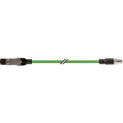 B&R Male 4 way Straight to Male 4 way Straight Actuator/Sensor Cable, 15 m