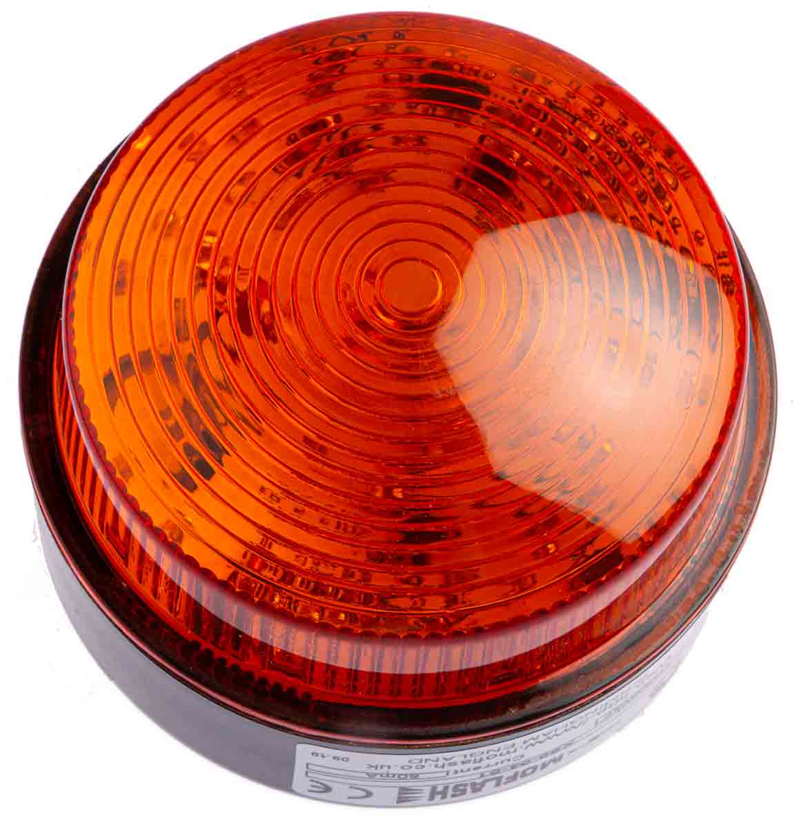 x80-04-01 Moflash X80 Series Amber Flashing Beacon 230V ac, Xenon Bulb Wall, Surface, Conduit, Stud, IP67