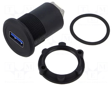 E-Pro Plastic USB Panel Jack USB 3.0 Head Female A Back Female B
