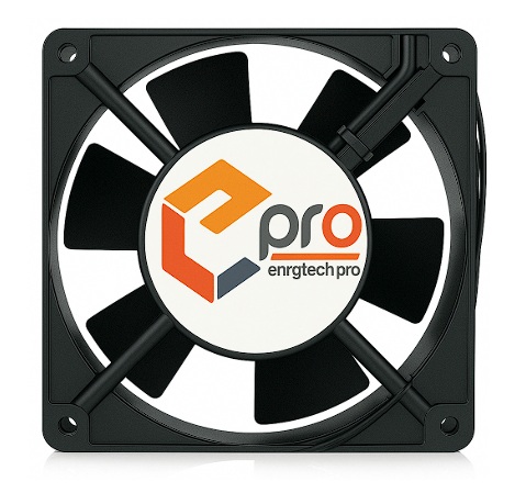 E-Pro Axial Fan AC100-240V 3250 Plastic Frame with Plastic 7 Blades Ball Bearing 2 Lead Wires