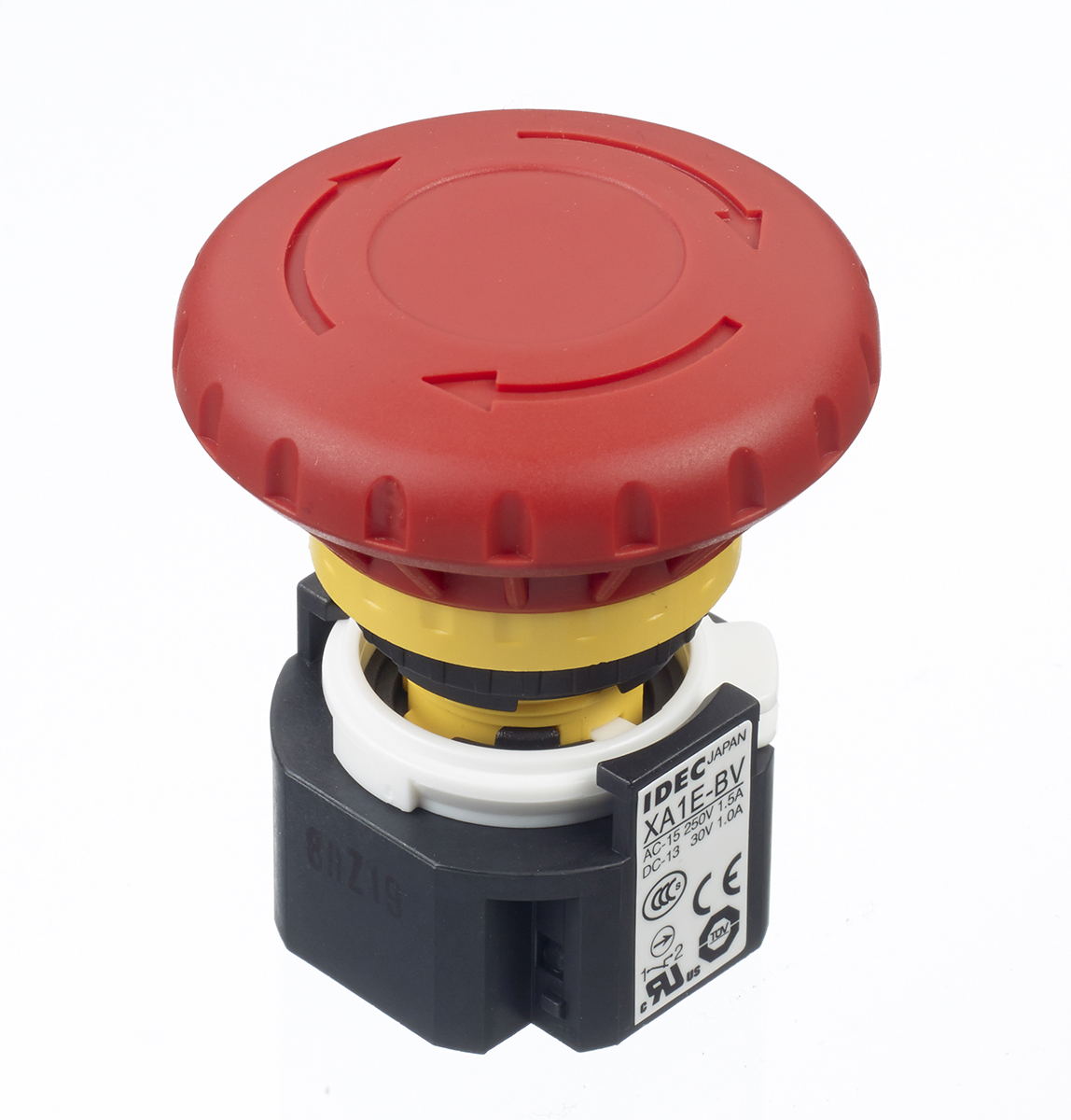 Idec XA Series Emergency Stop Push Button, Panel, 16 mm Cutout, IP65