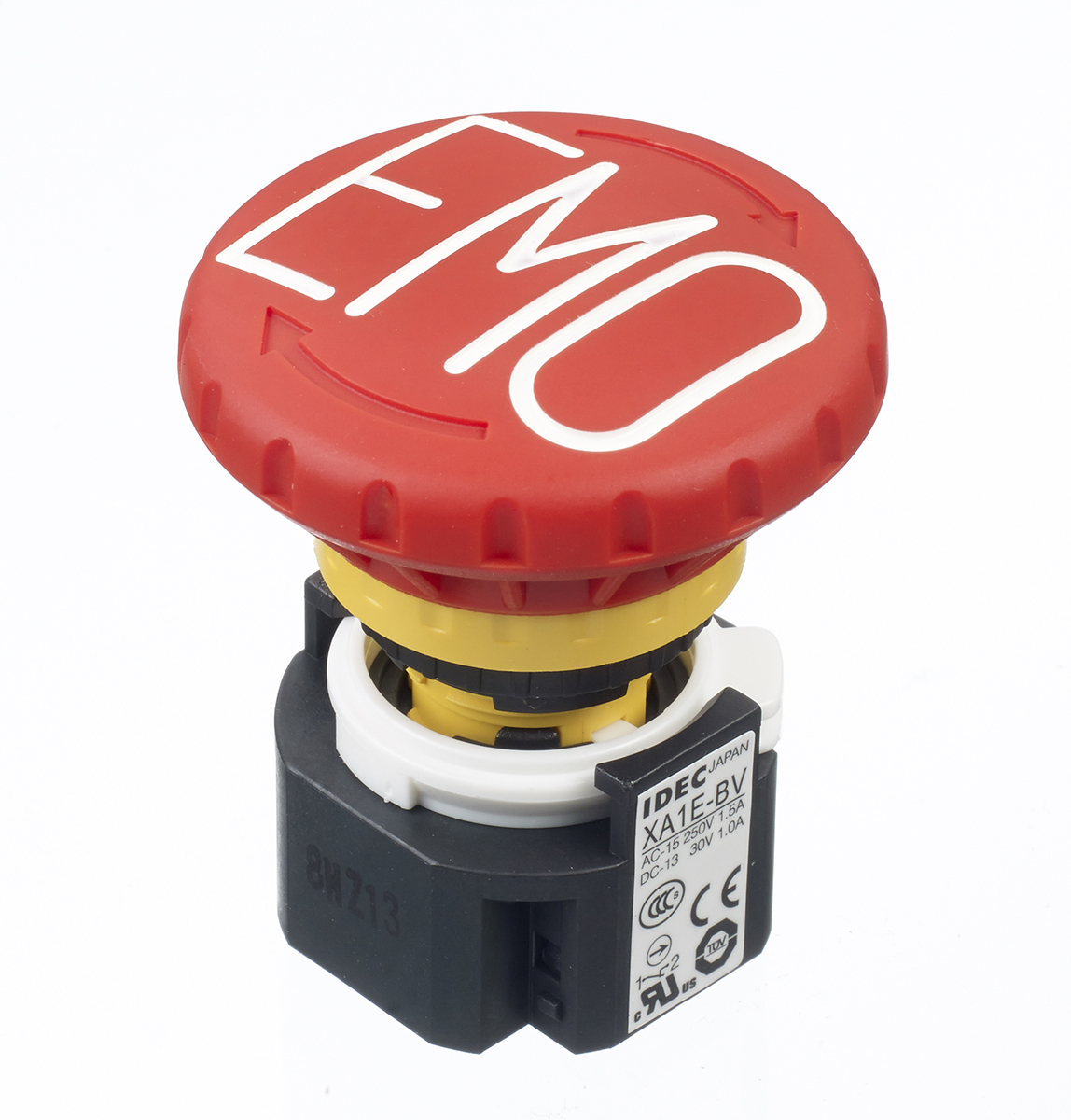 Idec XA Series Twist Release Emergency Stop Push Button, Panel Mount, 16 mm Cutout, 1 NO/3 NC, IP65