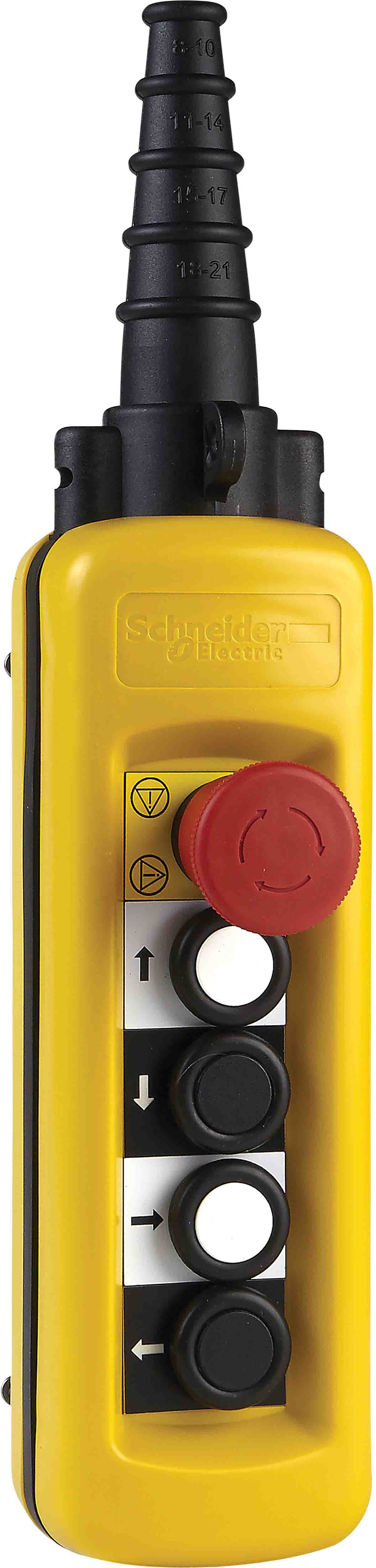Schneider Electric 1 NO/1 NC Push Button Pendant Station Yellow Polypropylene