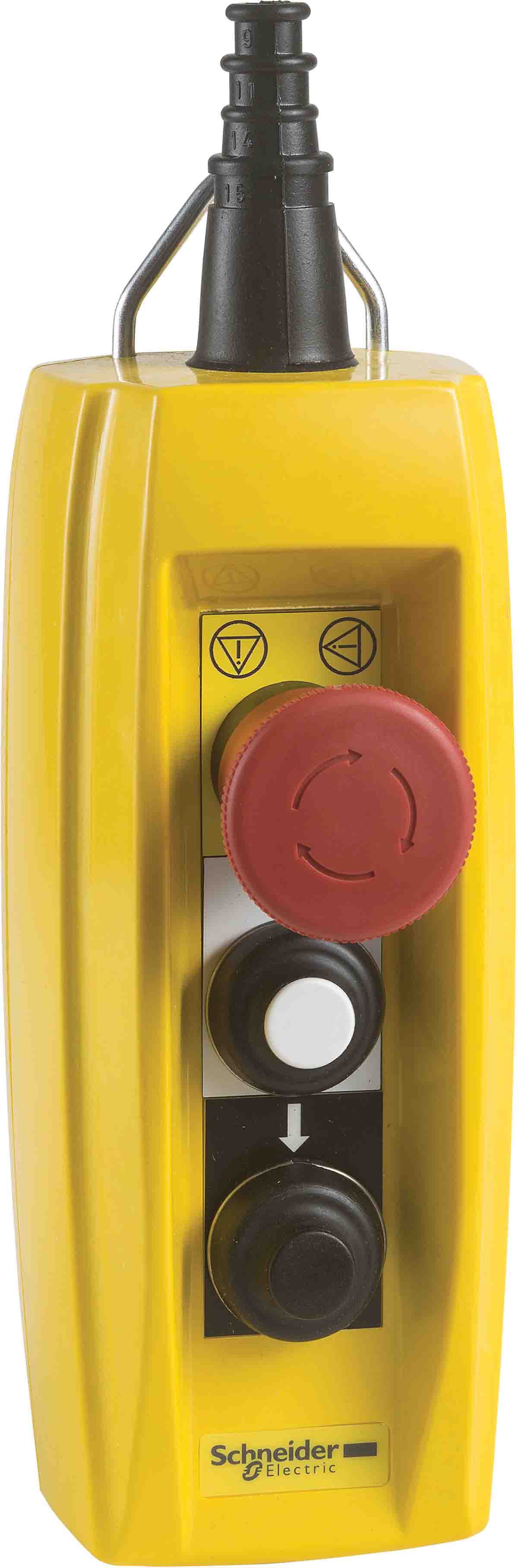 Schneider Electric 3 NC Push Button Pendant Station Yellow Polypropylene