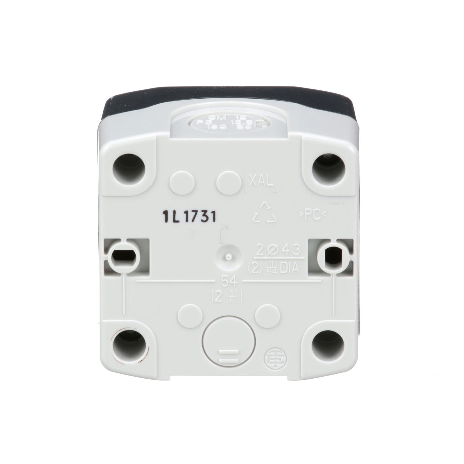 xald01h7 Schneider Electric Light Grey Polycarbonate Harmony Control Station Enclosure - 1 Hole 22 mm Diameter