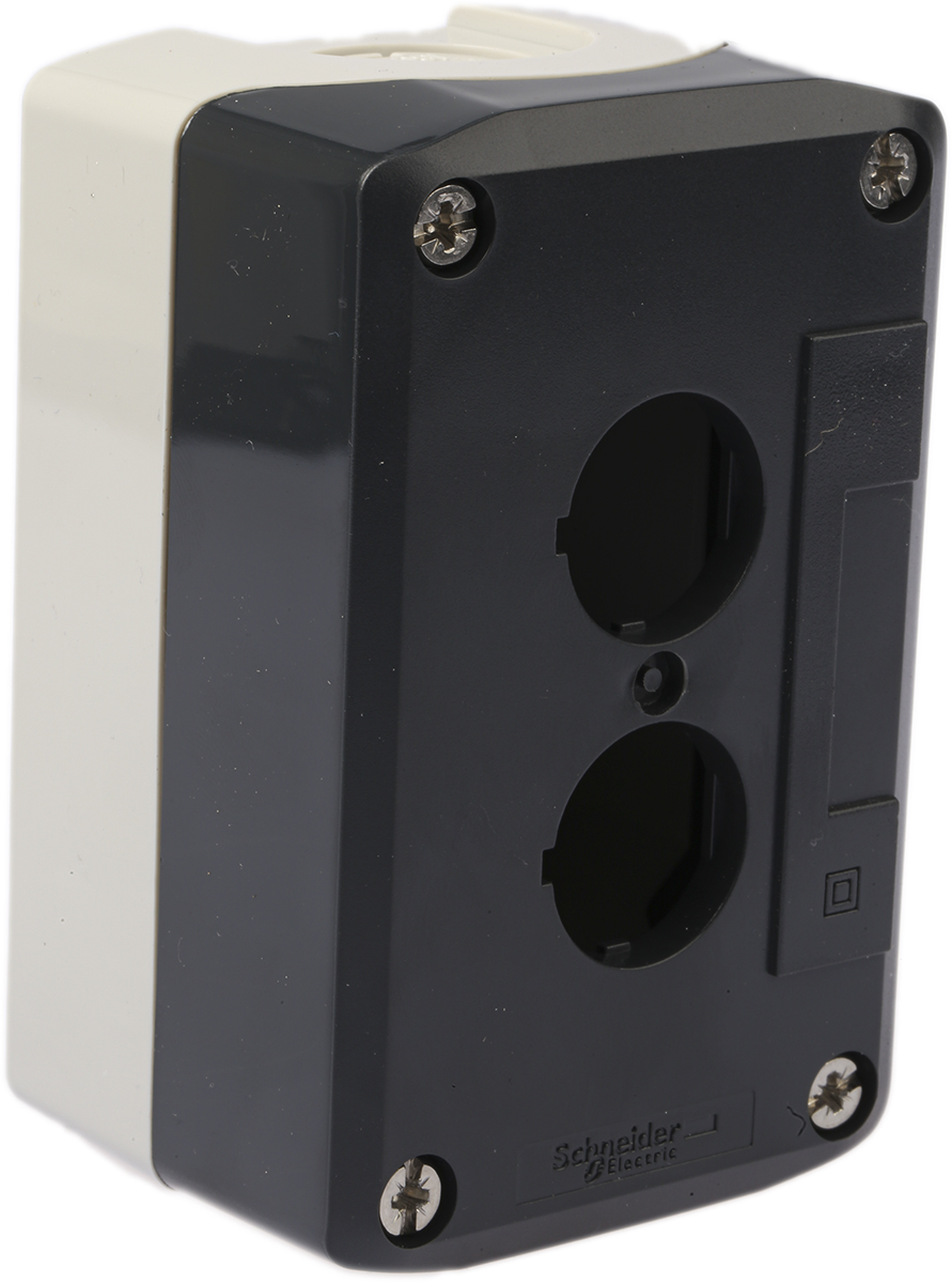 Schneider Electric Grey Polycarbonate XALD Control Station Enclosure - 2 Hole 22 mm Diameter