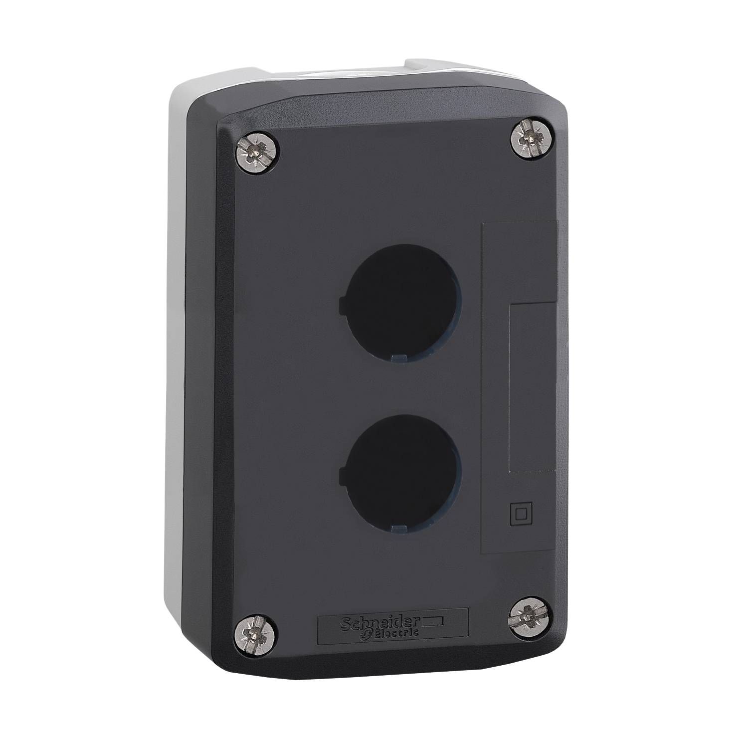 xald02 Schneider Electric Grey Polycarbonate XALD Control Station Enclosure - 2 Hole 22 mm Diameter