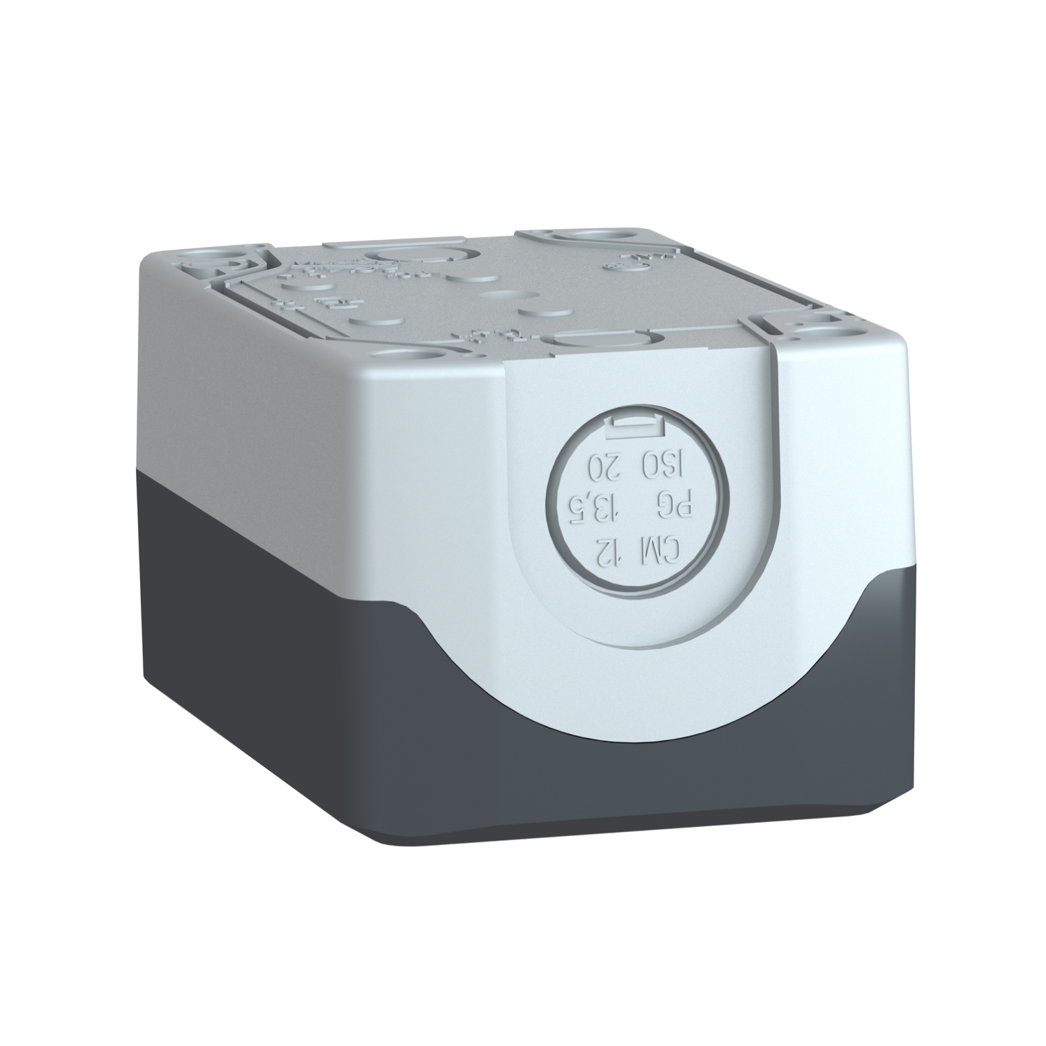 xald02 Schneider Electric Grey Polycarbonate XALD Control Station Enclosure - 2 Hole 22 mm Diameter