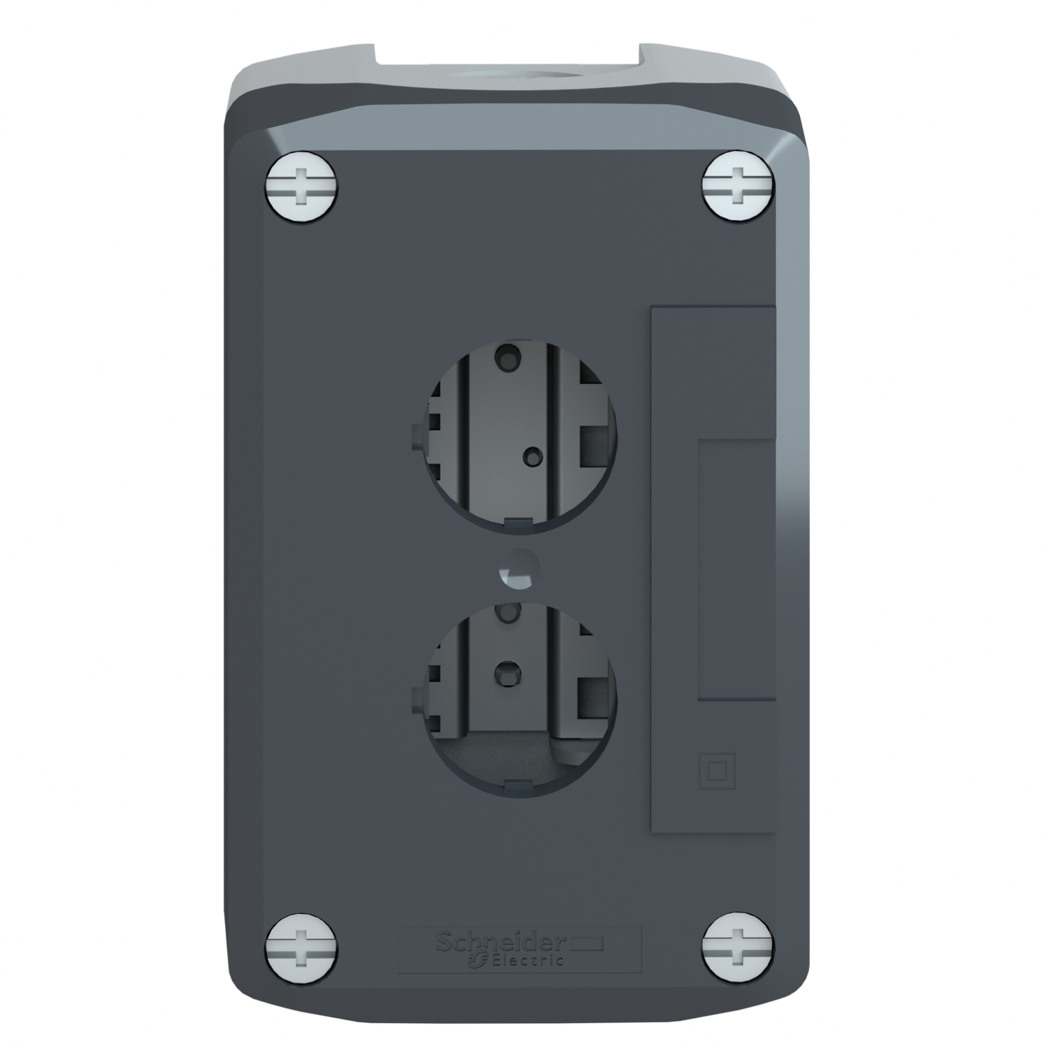 xald02 Schneider Electric Grey Polycarbonate XALD Control Station Enclosure - 2 Hole 22 mm Diameter