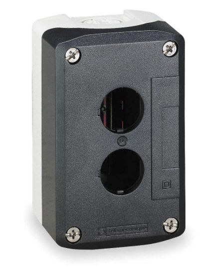Schneider Electric Grey Polycarbonate Harmony Empty Control Station - 2 Hole 22 mm Diameter