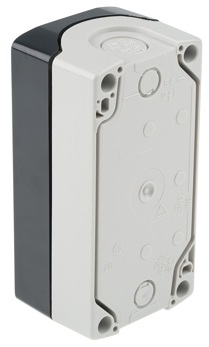 xald03 Schneider Electric Grey Polycarbonate Harmony XALD Control Station Enclosure - 3 Hole 22 mm Diameter
