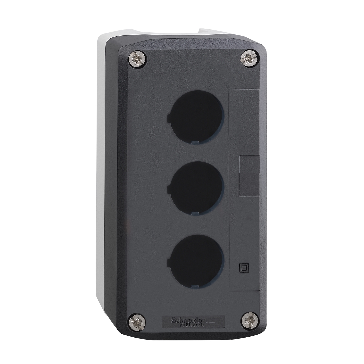 xald03 Schneider Electric Grey Polycarbonate Harmony XALD Control Station Enclosure - 3 Hole 22 mm Diameter