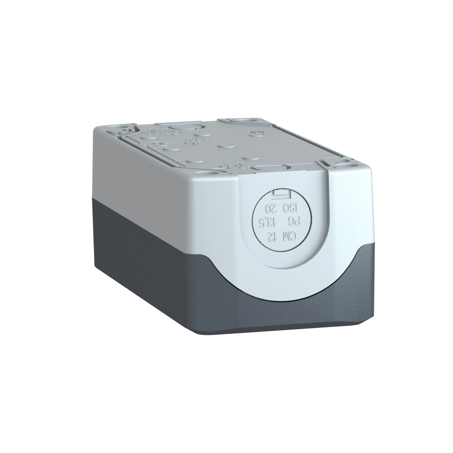xald03 Schneider Electric Grey Polycarbonate Harmony XALD Control Station Enclosure - 3 Hole 22 mm Diameter