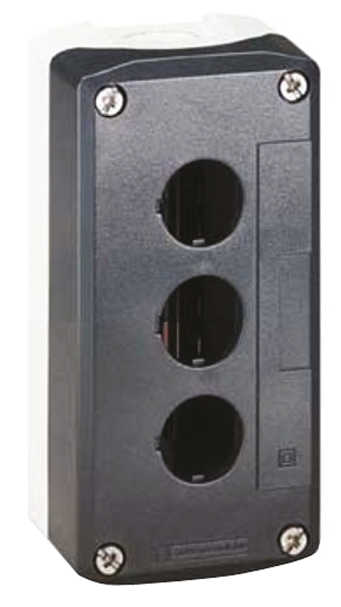 Schneider Electric Grey Plastic Harmony Control Station Enclosure - 3 Hole 22 mm Diameter