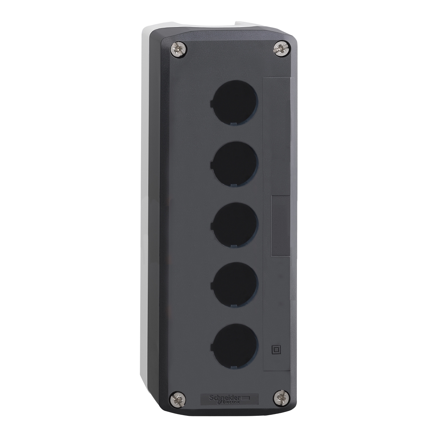 xald05 Schneider Electric Grey Plastic Harmony Control Station Enclosure - 5 Hole 22 mm Diameter