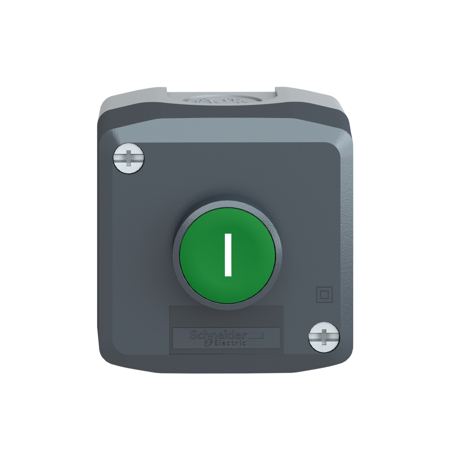 xald102 Schneider Electric Spring Return Enclosed Push Button - SPST, Polycarbonate, 1 Cutouts, Green, I, IP69K, IP67, IP66