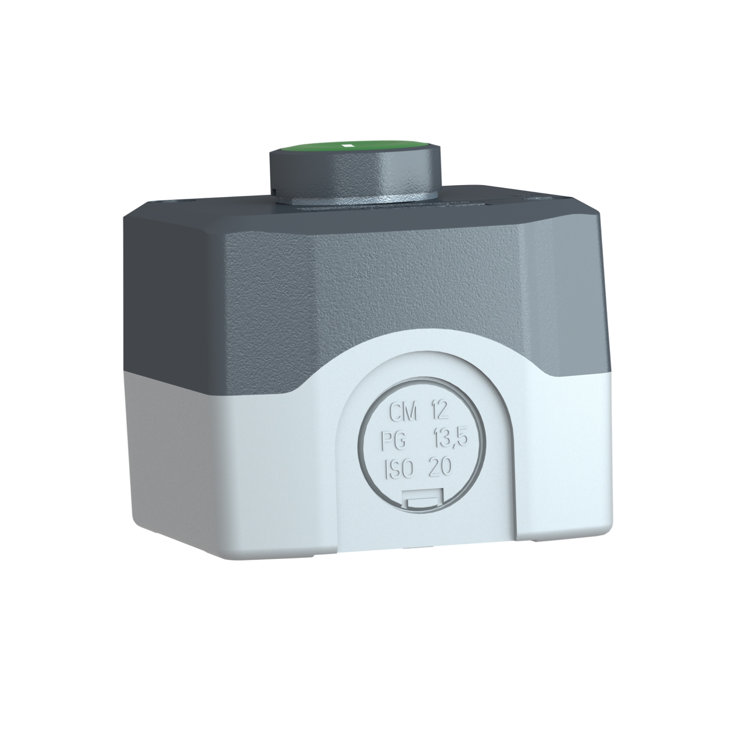 xald102 Schneider Electric Spring Return Enclosed Push Button - SPST, Polycarbonate, 1 Cutouts, Green, I, IP69K, IP67, IP66