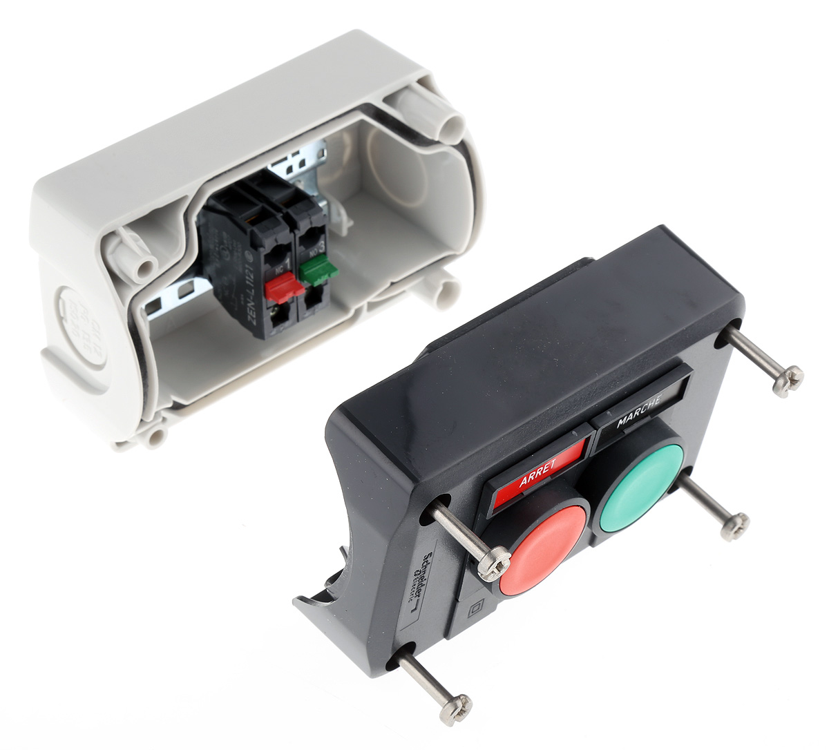 xald211 Schneider Electric Spring Return Enclosed Push Button, Polycarbonate, IP69K, IP66, IP67