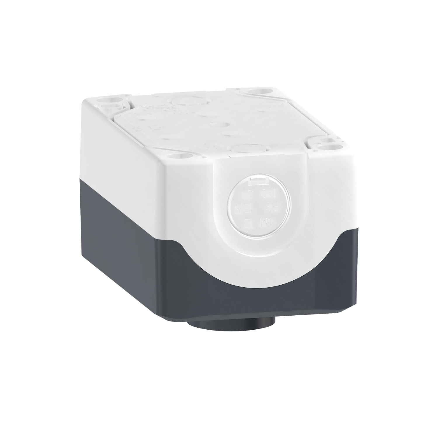 xald213 Schneider Electric Spring Return Enclosed Push Button - 1 NO/1 NC, Polycarbonate, 2 Cutouts, Green, Red, I/O, IP69K,