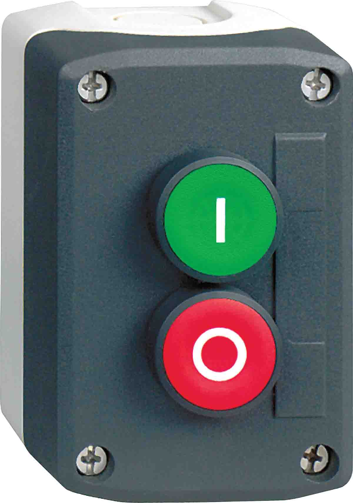 Schneider Electric Spring Return Push Button Control Station - 1 NO/1 NC, Polycarbonate, Red, Green, IP69K, IP69, IP67
