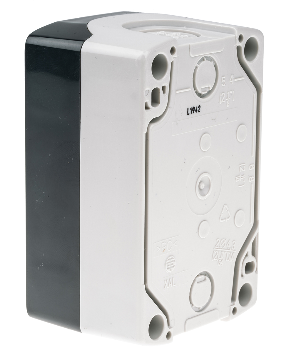 xald214 Schneider Electric Spring Return Push Button Control Station, Polycarbonate, Green, Red, I/O, IP69K, IP66, IP67