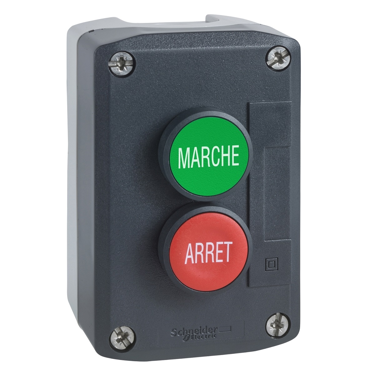Schneider Electric Spring Return Enclosed Push Button - SPST, Polycarbonate, Red, Green, IP67, IP66, IP69K