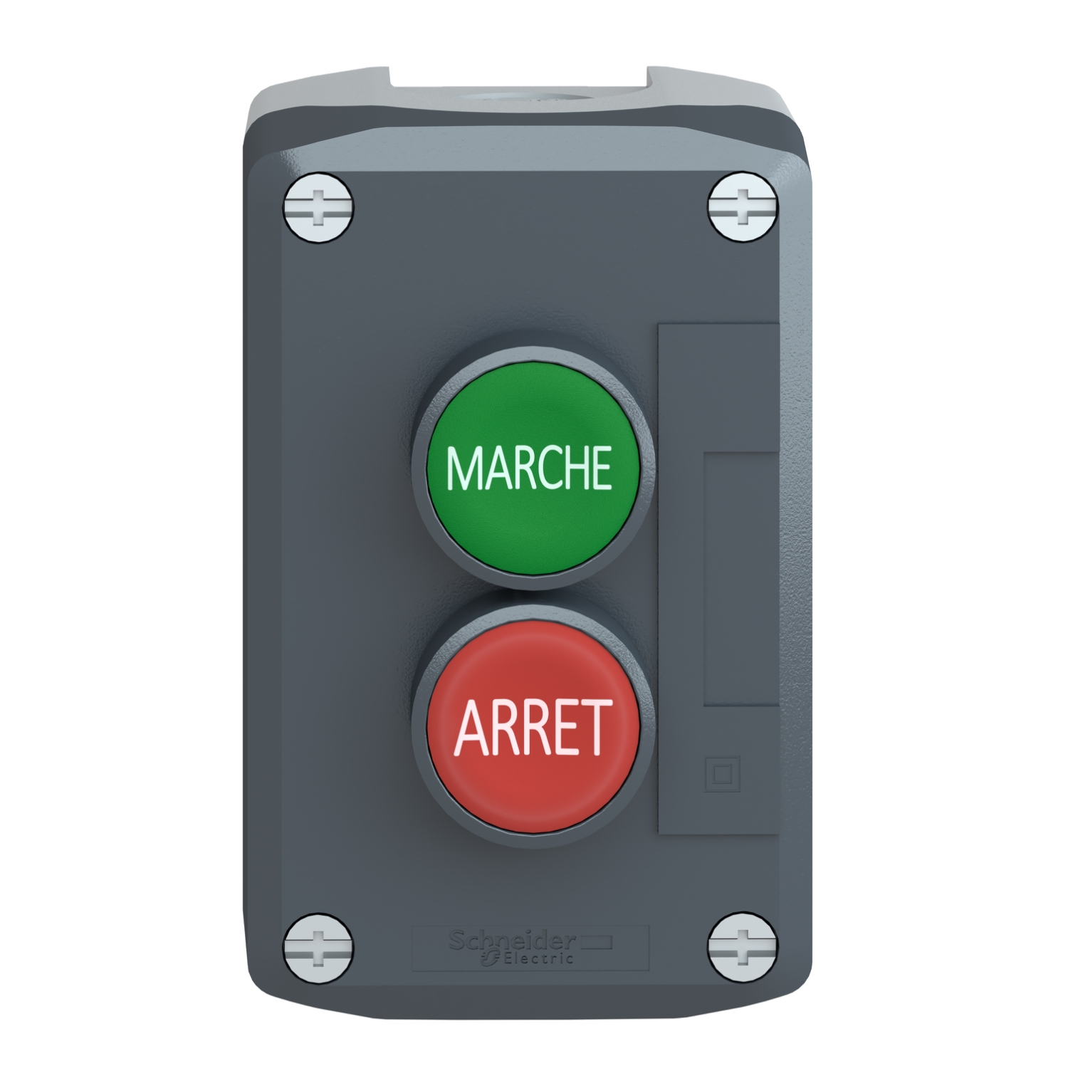 xald224 Schneider Electric Spring Return Enclosed Push Button - SPST, Polycarbonate, Red, Green, IP67, IP66, IP69K
