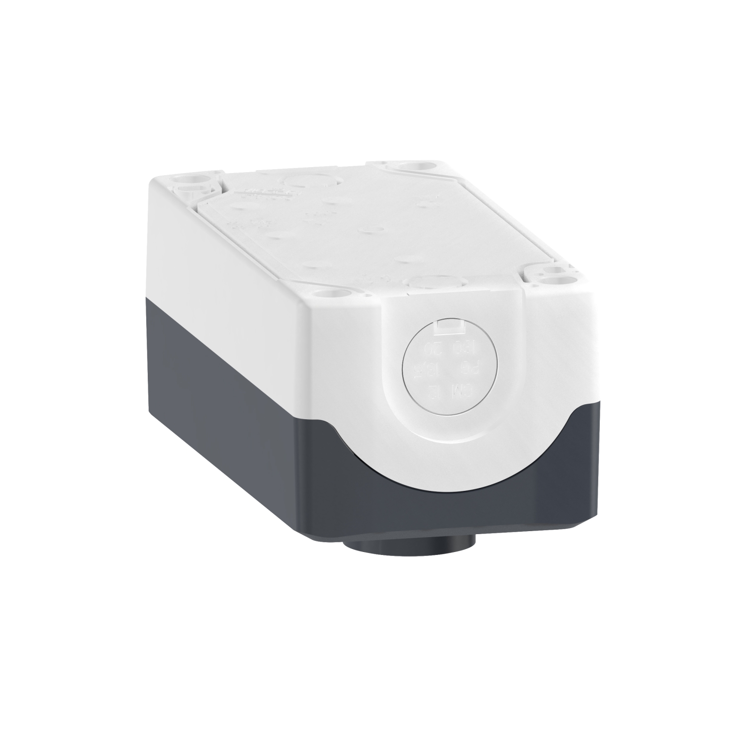 xald324 Schneider Electric Spring Return Enclosed Push Button - SPST, Polycarbonate, 3 Cutouts, Red, Black, White, Yes, IP67,
